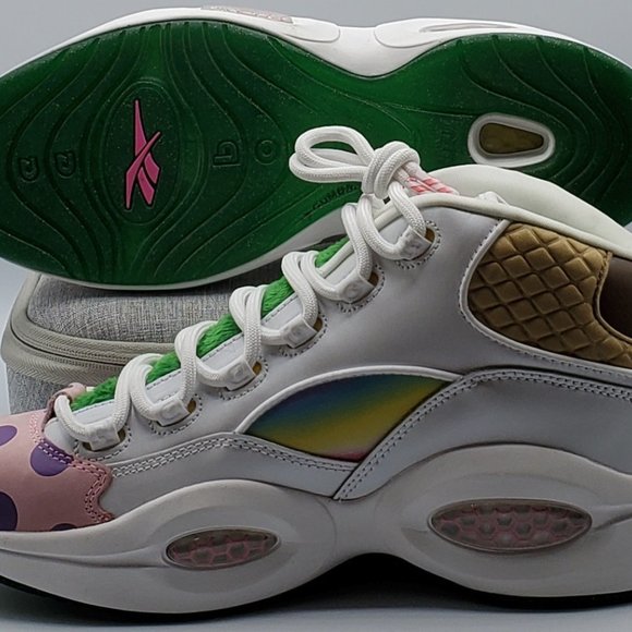 Reebok x Hasbro Question Mid Men's Size 10.5 'Candy Land' White GZ8826 Rare - Picture 4 of 9